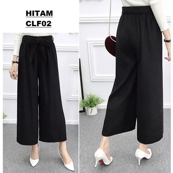 Celana Panjang High Waist Kulot Pita CLF