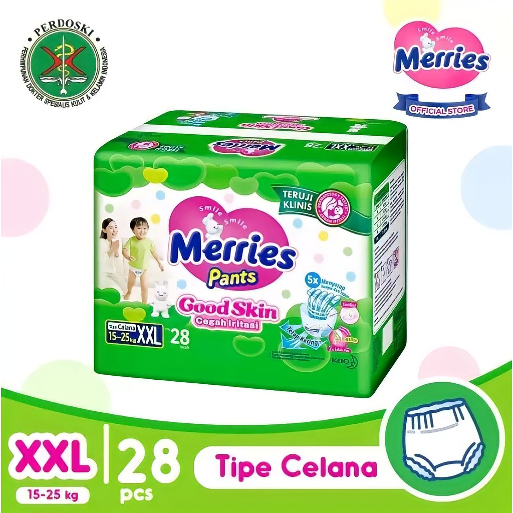 Merries Good Skin XXL28 - Merries Popok Celana XXL 28