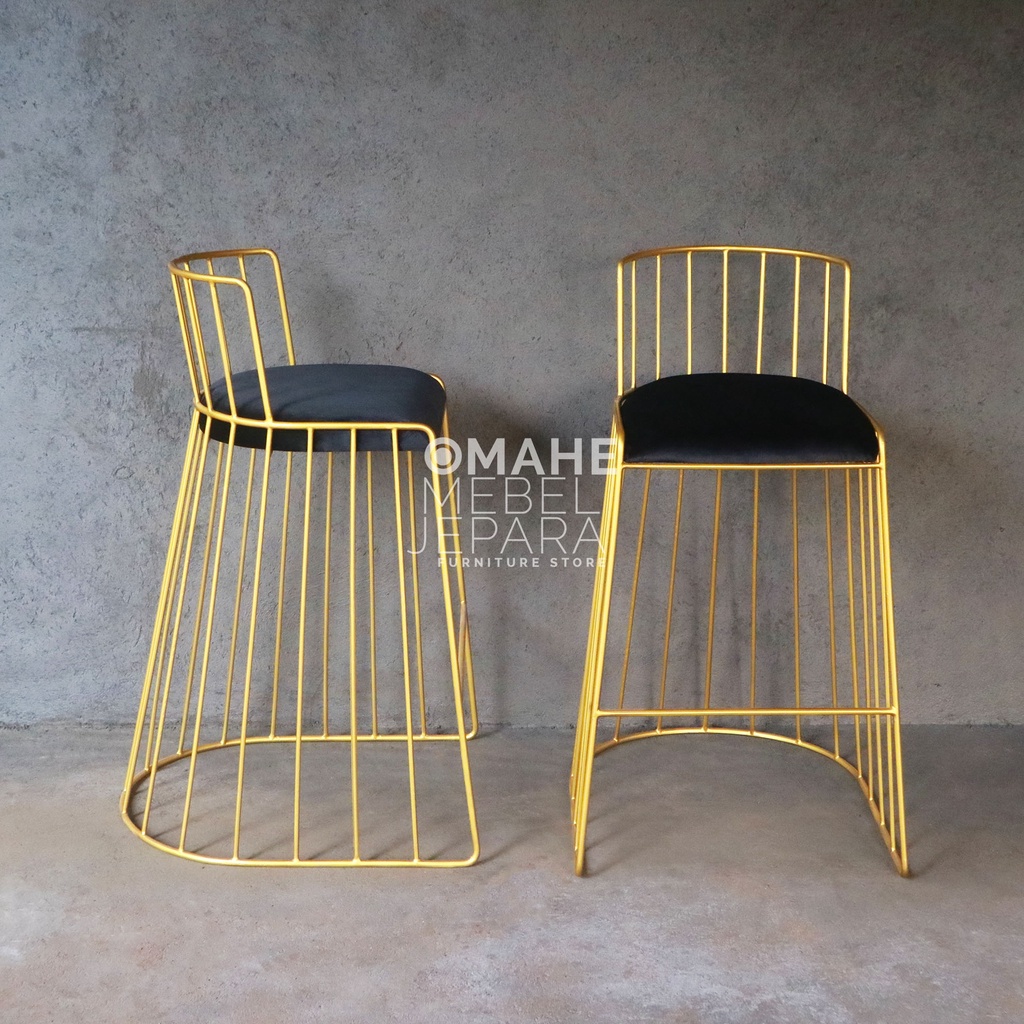 Kursi besi bar gold