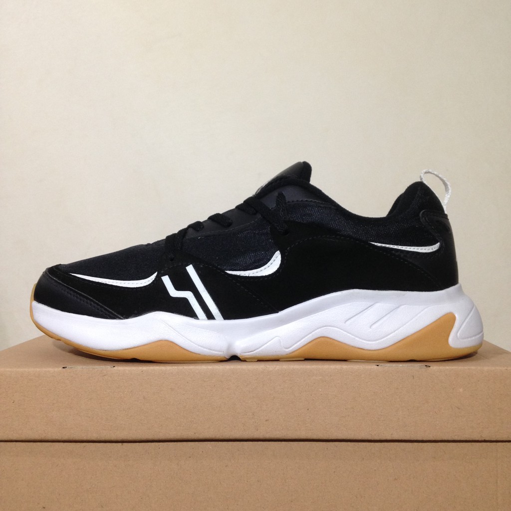 Sepatu Casual Piero Quatro Black White Gum P20614 Original BNIB