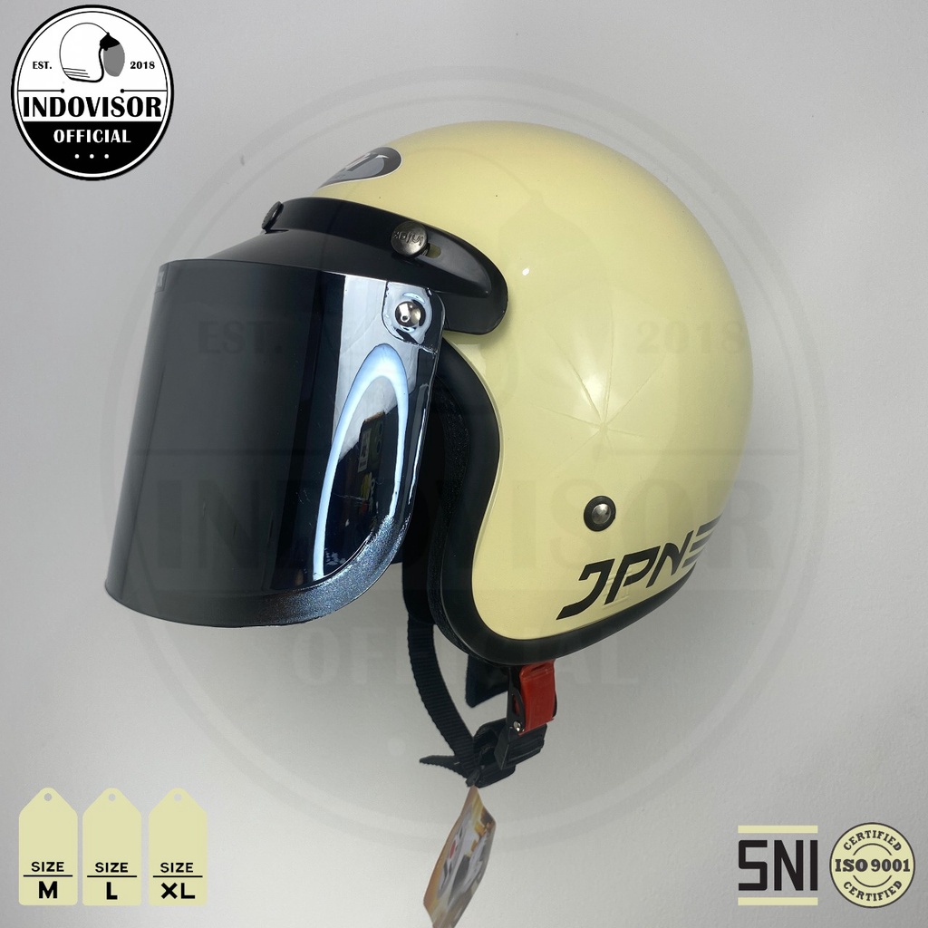 Helm JPN  Warna Cream Glossy