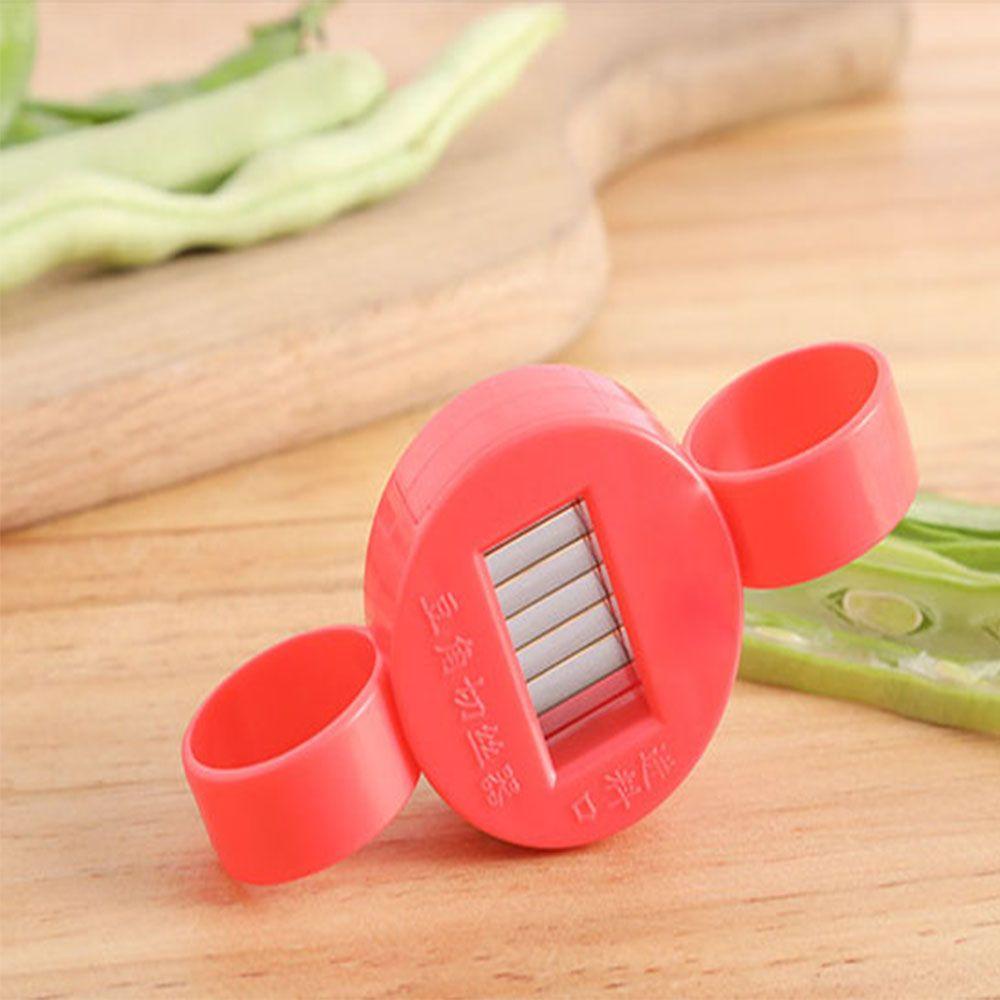 [Elegan] French Bean Slicer Pemotong Peralatan Makan Gadget Masak Helper Stainless Steel