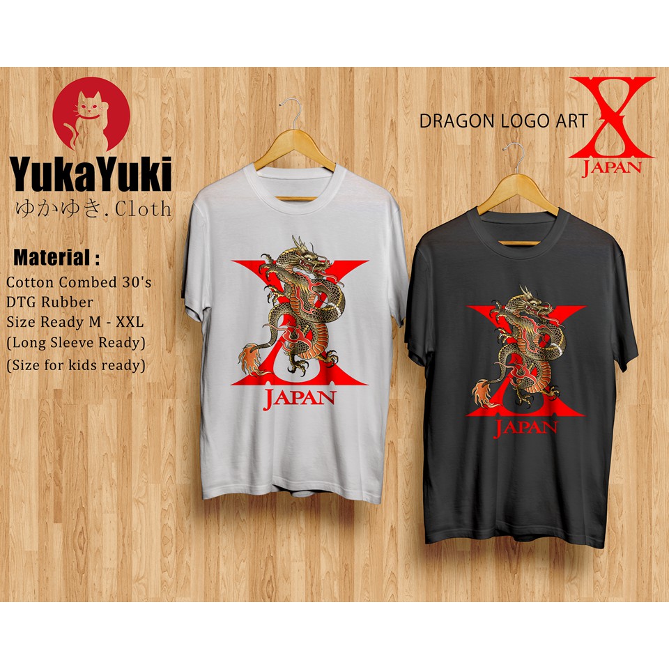 Kaos X Japan - DRAGON LOGO ART