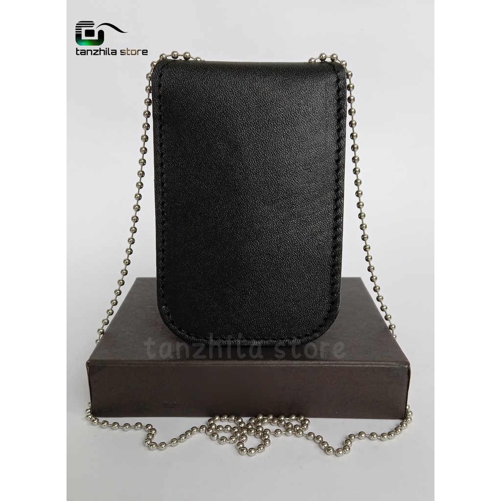 

Name tag ID Card Dompet KTA Polos Kulit