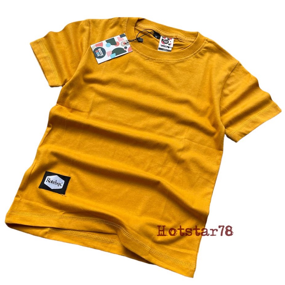 Baju Kaos Oblong Polos Anak Laki Laki Usia 1-12 Tahun Bahan Katun