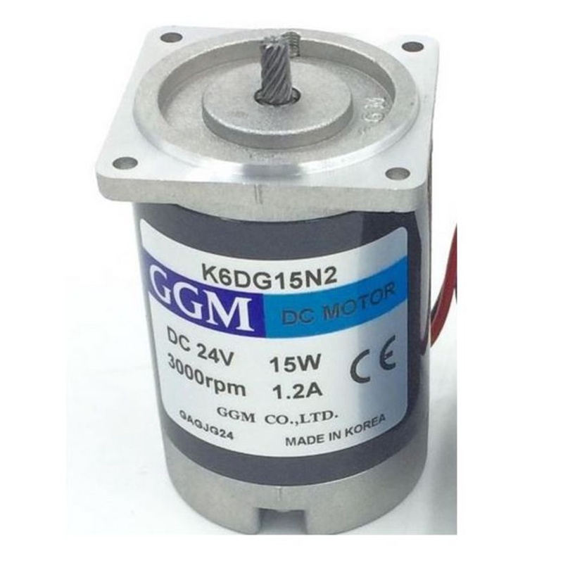 GGM DC MOTOR K6DG15N2 24VDC 15W / DC24V 15 WATT 24V DC + GEARBOX GEARHEAD K6G30B RATIO 30