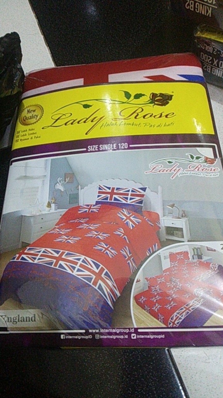 Sprei Bola Merk Lady Rose Uk. Single (120x200) Dan Uk. Super Single (100x200)
