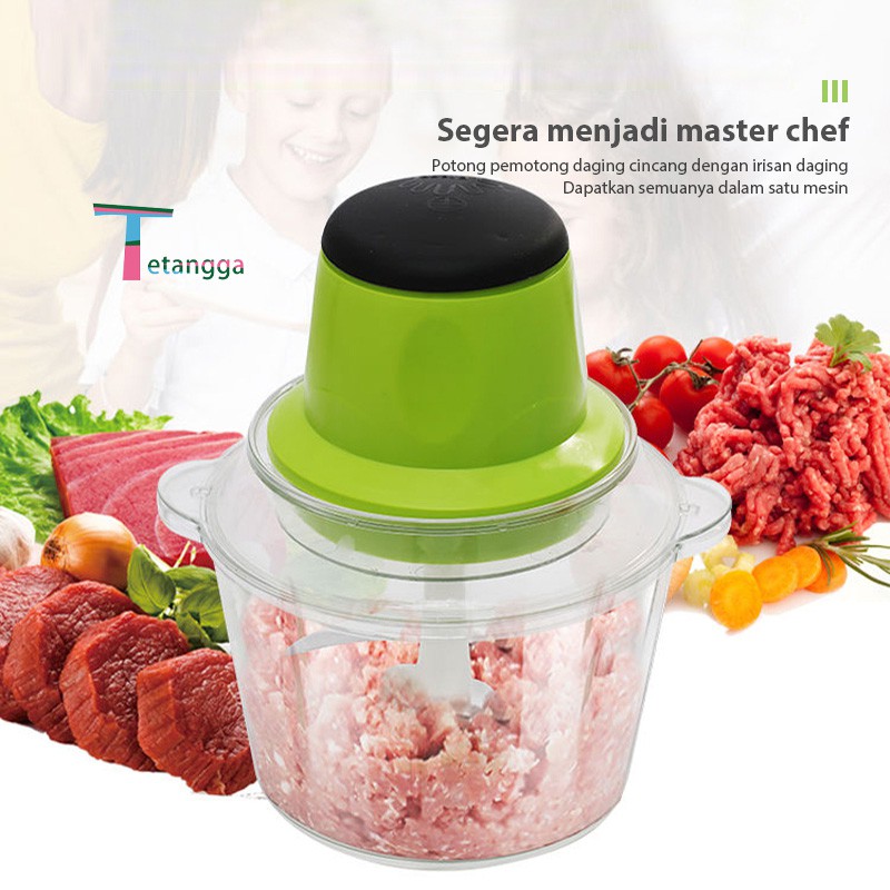 Blender Daging/Meat Grinder Food Processor/Penggiling Daging 2Set Pisau Warna Hijau Two-Color VS