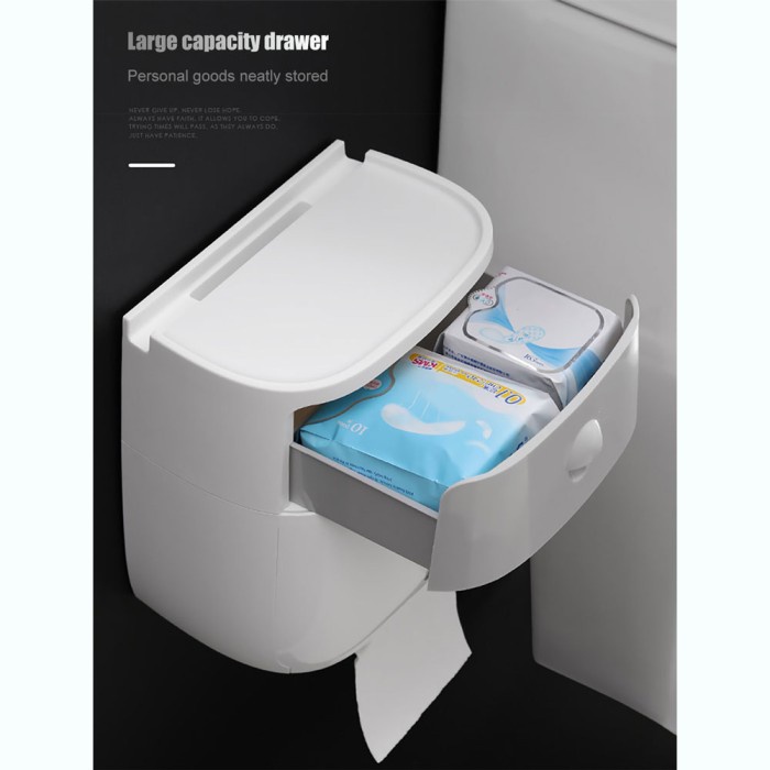 ECOCO Kotak Tisu Tissue Storage Toilet PaperBox Dispenser Double Layer