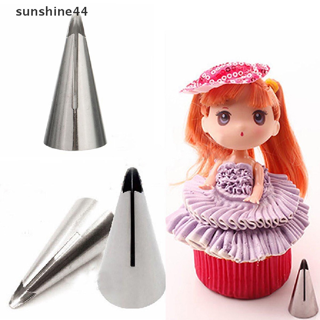 (Sunshine) 7pcs / lot Spuit Piping Icing Bentuk Boneka Bobbi Korea Bahan Stainless Steel 7pcs Nozzle Icing Bahan Stainless Steel Untuk Dekorasi Kue Pernikahan