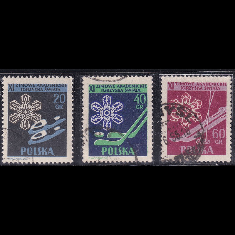 

Prangko Poland 1956 - Winter Sports for Students