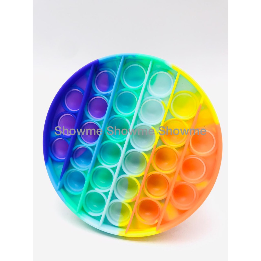 showme Mainan Pop It Tiktok Push Pop Mainan Sensory Fidget Pop It Toy Bubble RAINBOW