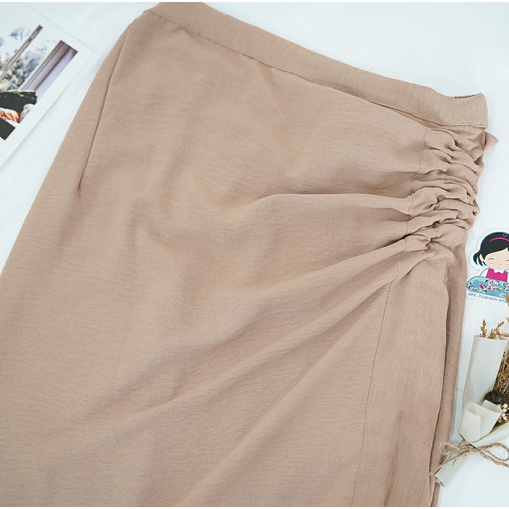 BEFAST - ZFS OOTD Rok Wanita NAYAN / TAMARA/JOSEP SKIRT-ROK SERUT CASUAL- MAXI RUCHED SKIRT KOREAN LOOK / Rok Serut Wanita / Rok Kondangan Remaja Wanita / Rok Trendy / Terlaris / Rok Formal Termurah