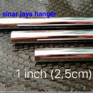 Pipa bulat chrome panjang 2m / 200 cm