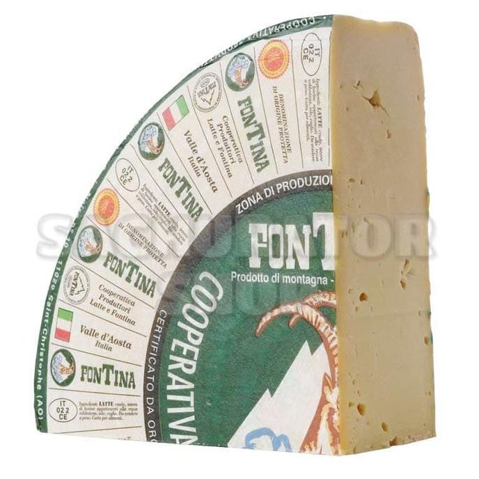 

Keju Import Italy Italian Fontina Pontina Soft Cheese Block 100 gr