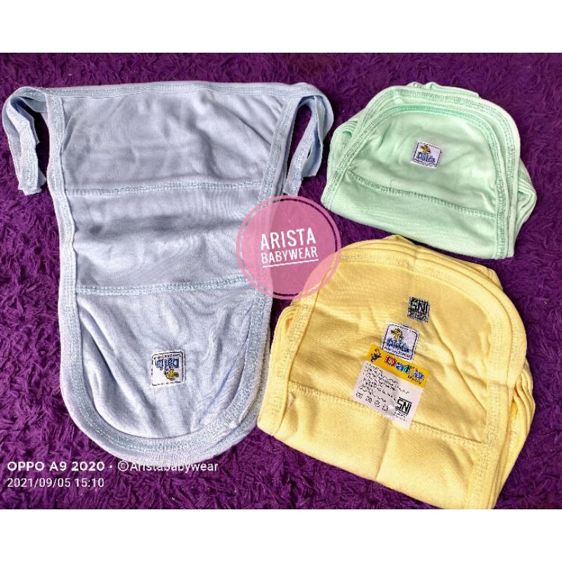 SNI DAFFA - 3PCS POPOK BAYI D/N(DOUBLE NIT) FULL WARNA BEST QUALITY