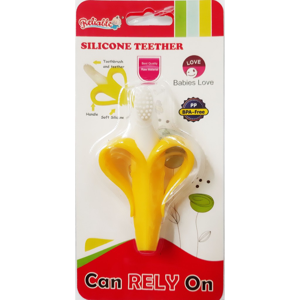 silicone banana toothbrush