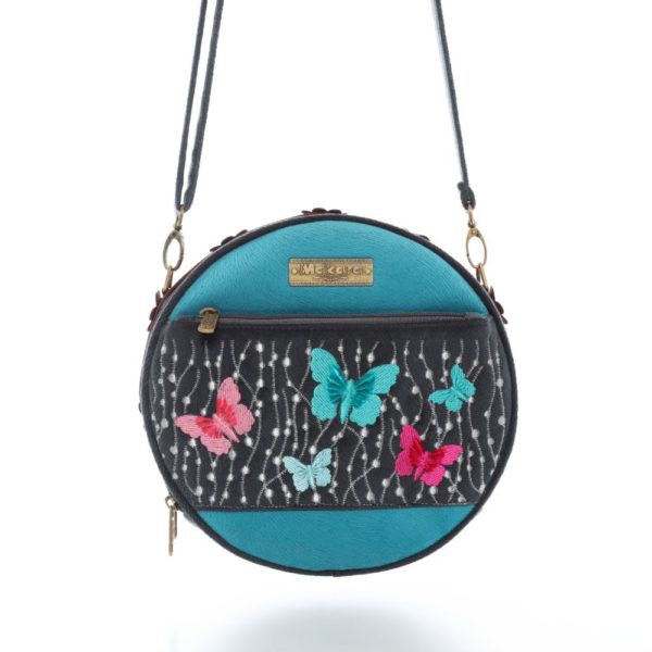 Makara MCO Melcia Tas Bulat Selempang Bahan Midili Fashion Wanita Etnik Original Berkualitas