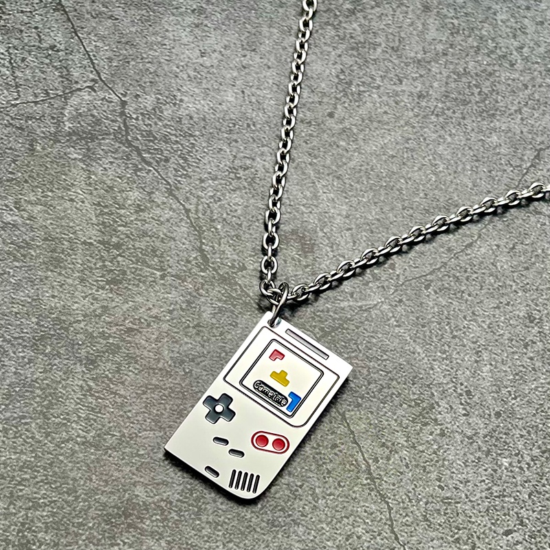 Kalung Liontin Game Console Block Gaya Hip hop