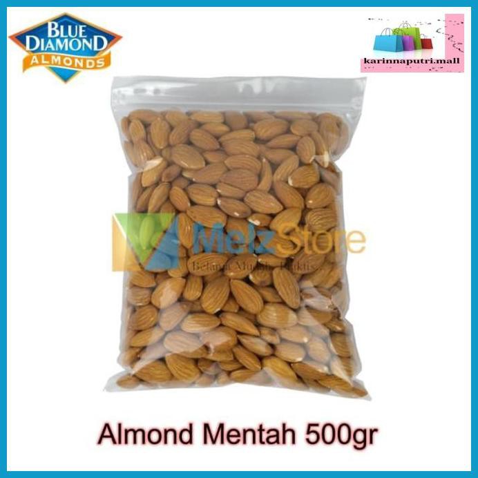 

E5Ewsfg- Kacang Almond Mentah Kupas Utuh Raw Whole Blue Diamond 500Gr 78Itjyhf-