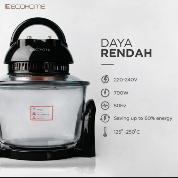 Oven Listrik Low Watt - Ecohome Halogen Air Fryer Oven 8 In 1 - Eho777 Wilonastore1452