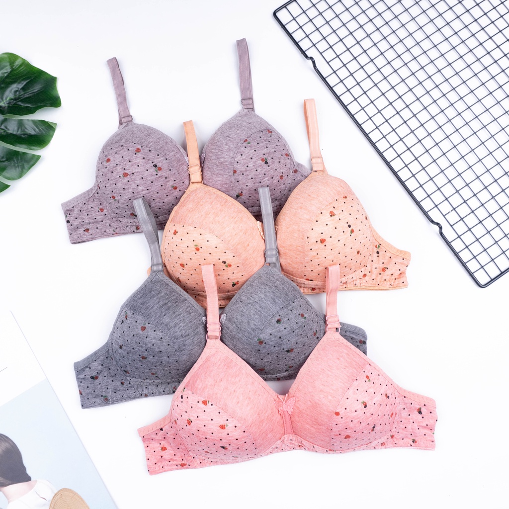 YIYI Bra Fashion Wanita Bra Wanita Murah BH Busa Tipis  Push Up Bra REAL PIC-YIYI BINTIK