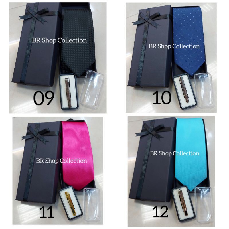 Paket Dasi Jepit Dasi Box Hadiah Lengkap - Paket Hadiah - Souvenir - Hadiah Dosen - Kado Guru - Gift