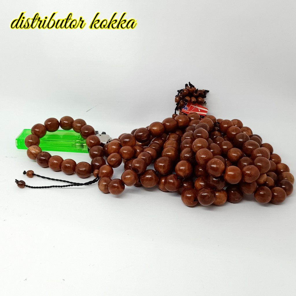( SUPER MURAH ) Harga grosir 10 pcs gelang Kokka kaukah bulat 12mm coklat