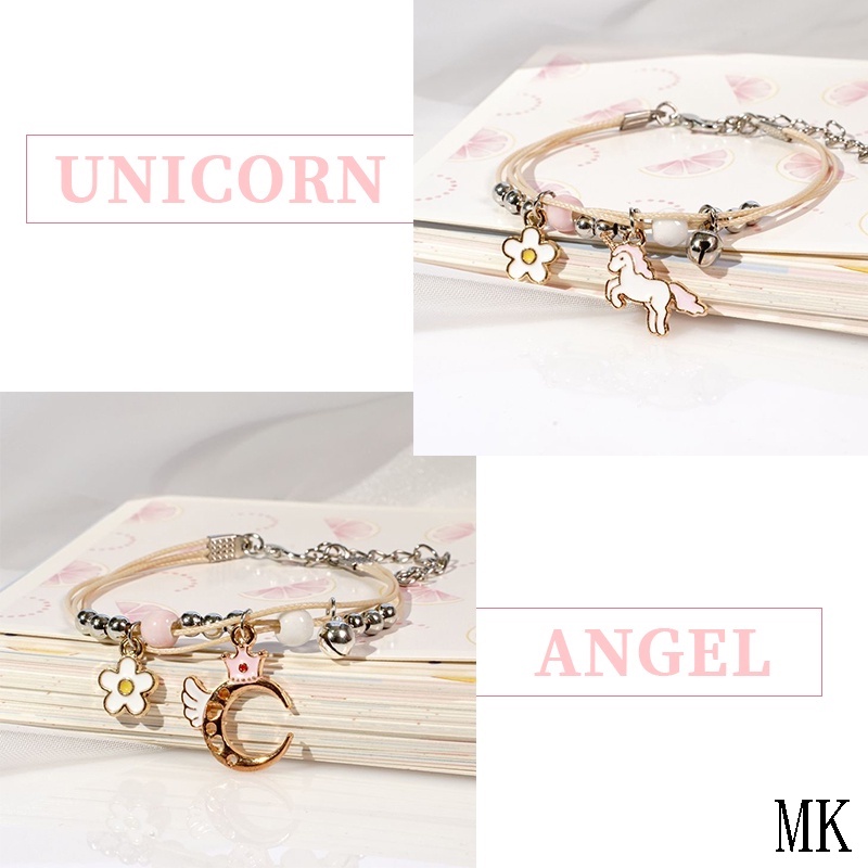 Gelang couple Daisy etnik bead Tali Gelang Wanita persahabatan Korea Braided Bracelet/Friendship Adjustable Fashion Aksesoris - MK-2