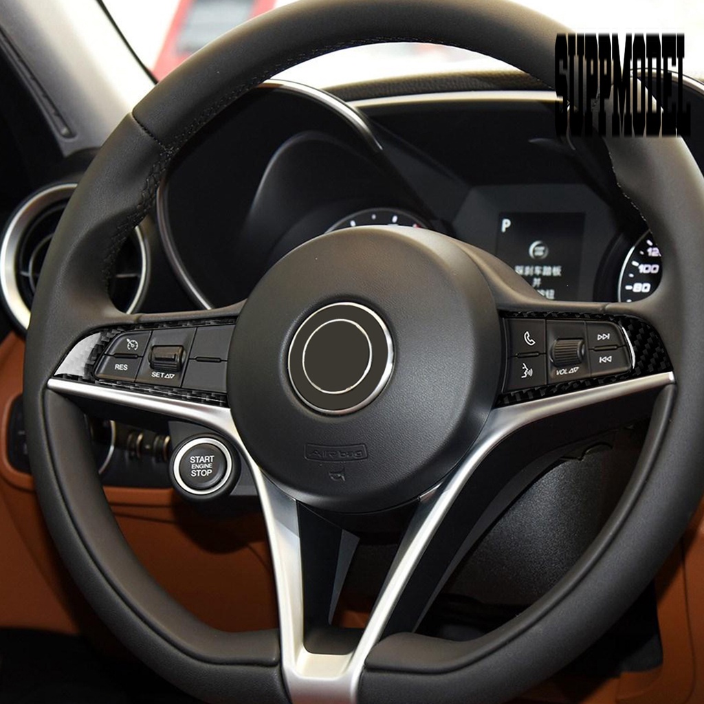 2pcs Stiker Cover Stir Mobil Untuk Alfa Romeo-Giulia 17-19