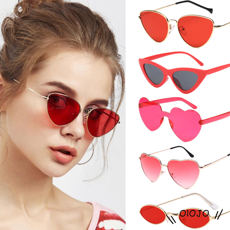 OLOJO Kacamata Hitam Seri Korea Ulzzang fashion retro candy color sunglasses untuk wanita