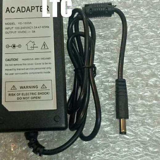 Adaptor DC 15V 3A + kabel power ➻