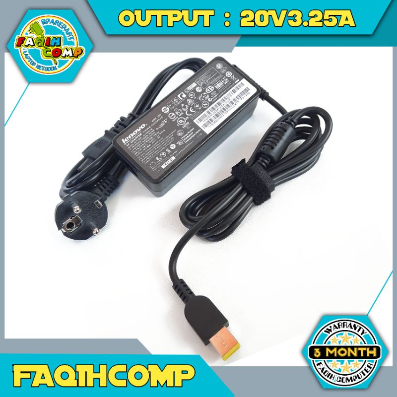 PROMO !!! Charger Casan Adaptor Laptop LENOVO 20V - 3.25A USB G40 G400 G40-70 G40-80 G40-45