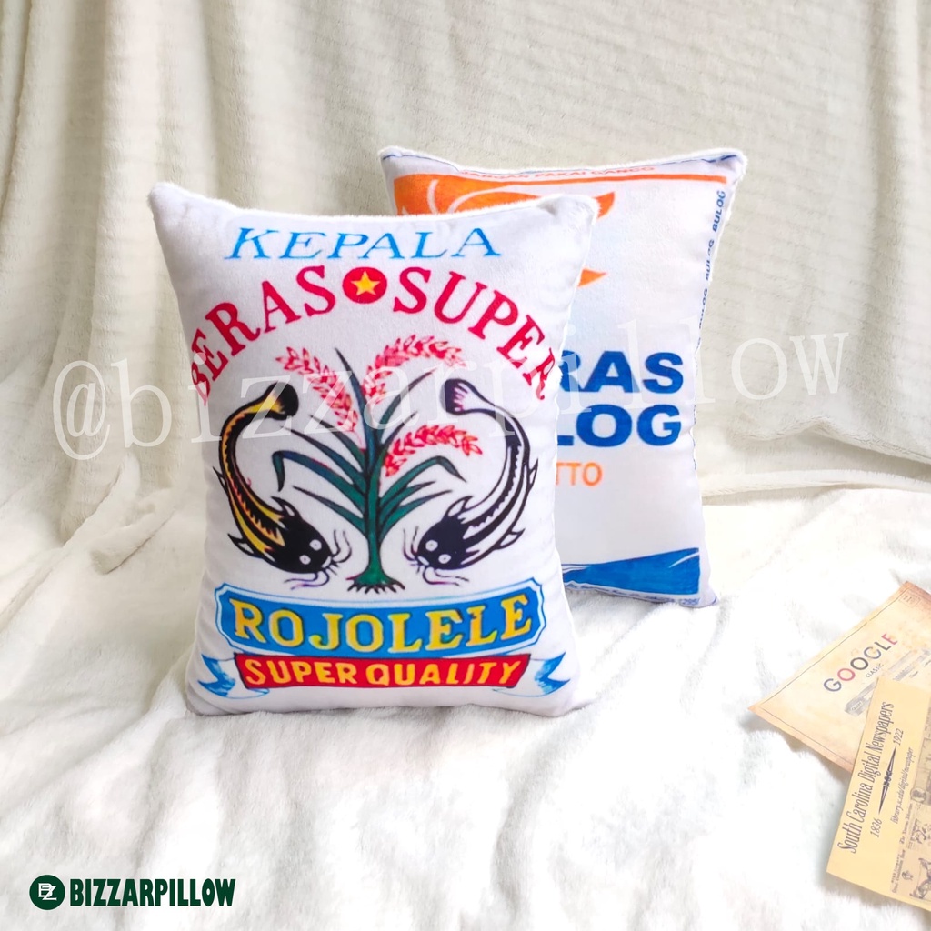 Bizzarpillow Bantal Sembako Beras / Gula Pasir / Teh Celup Bantal Sofa Bantal Unik BZ128