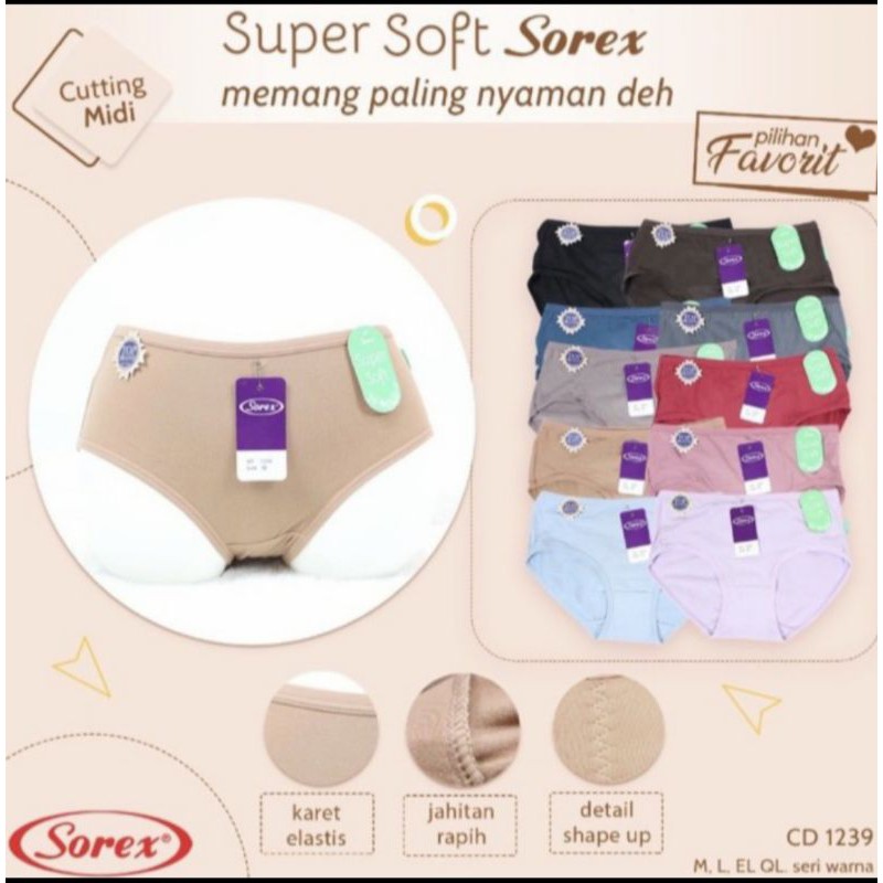 celana dalam wanita super soft sorex 1239