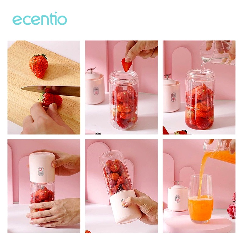 ecentio blender mini portable juicer portable/ jus Portable Blender Juicer botol vitamer 8/6 mata Pisau