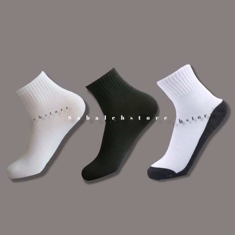 3 pasang kaos kaki pria dan wanita polos pendek / kaos kaki polos / kaos kaki pendek / kaos kaki pri