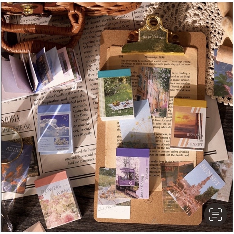 sticker book tape vintage mawar taman