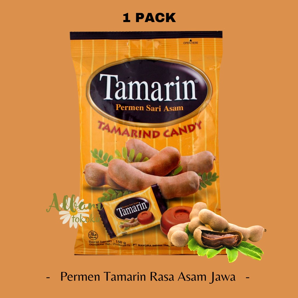 

Permen Tamarin Kemasan 135 gr - Permen Tamarin Rasa Asam Jawa - 1 Pack Isi 50 Butir - Permen Sari Asam