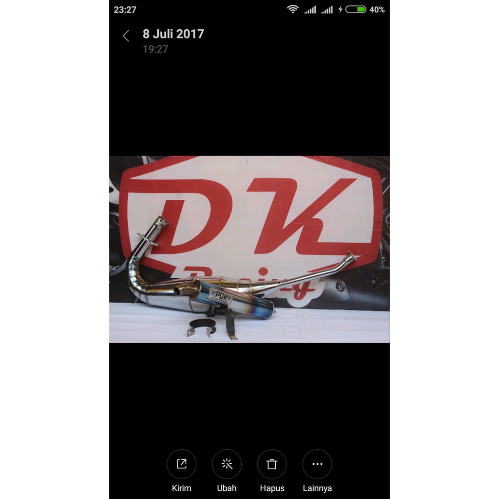 Knalpot Racing Ninja R Dan RR PDK Full crome Pelangi Disk bac 76