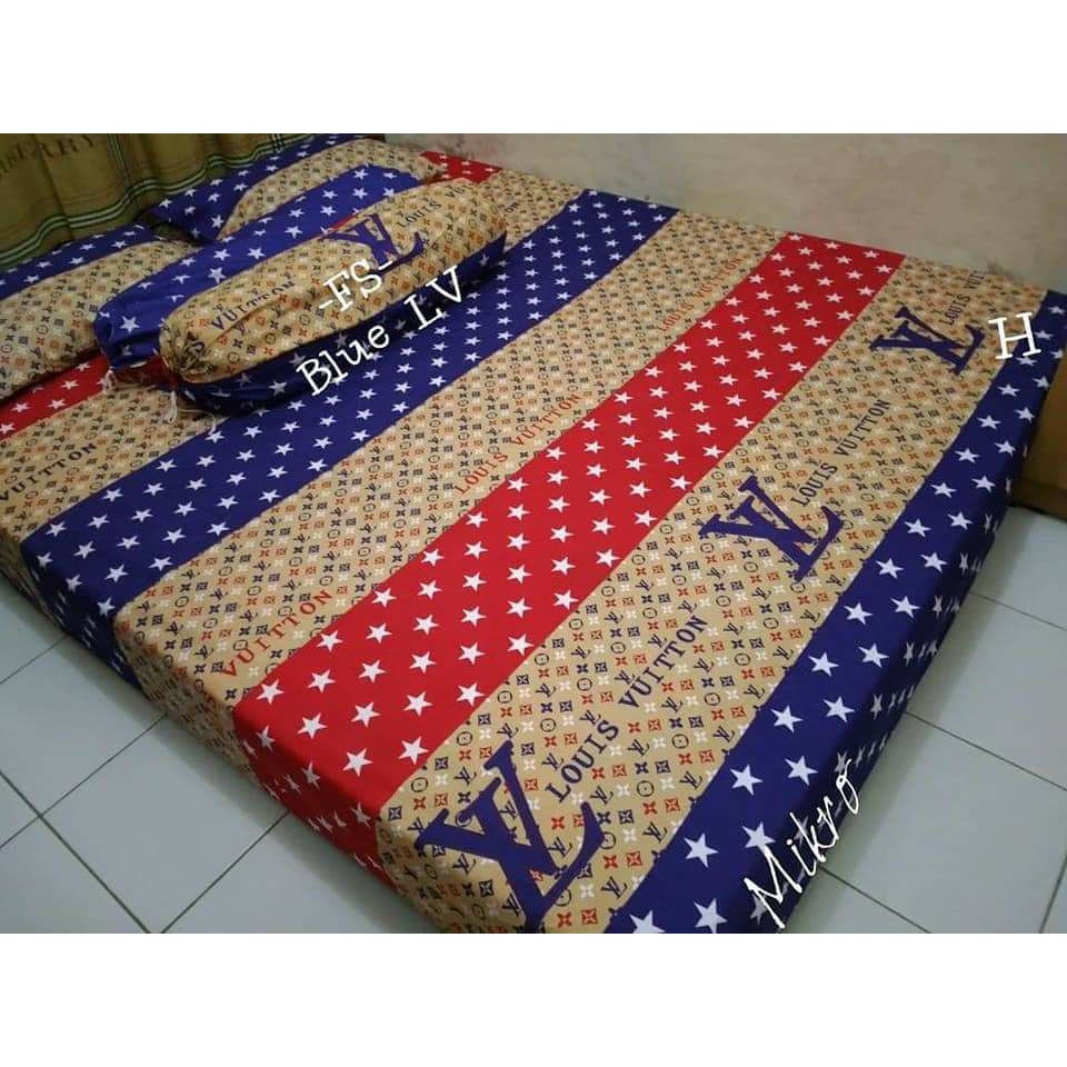 [new] Sprei Homemade Solo Motif Blue LV #terlaris