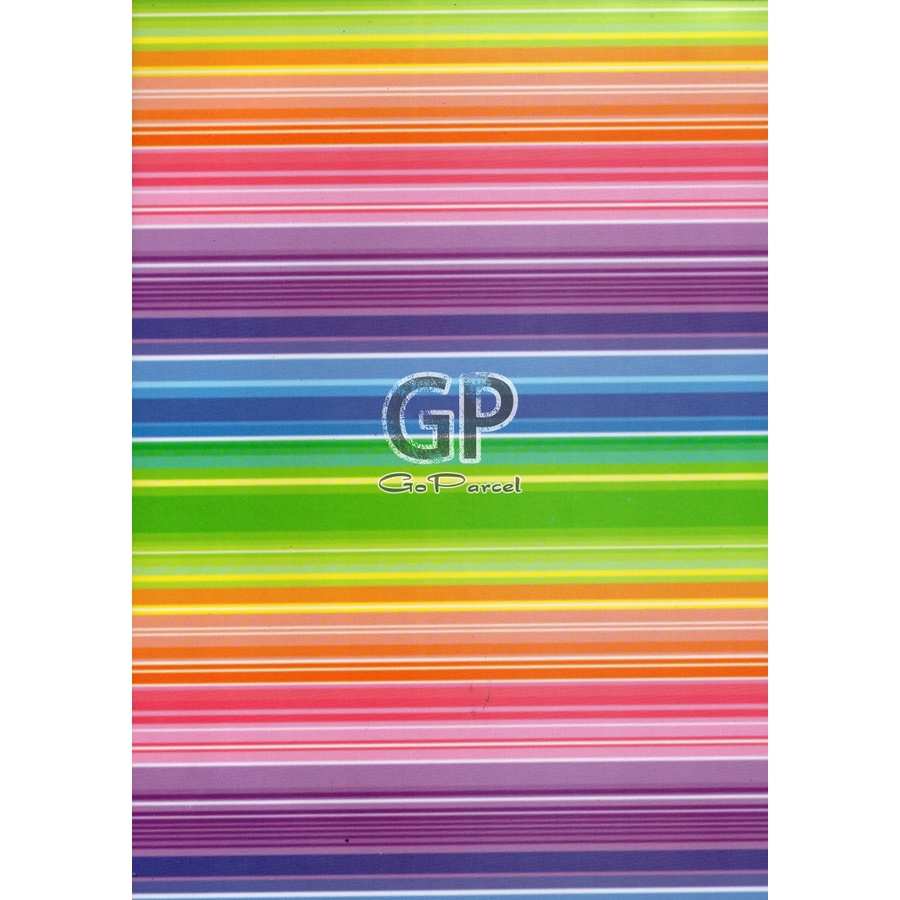 ( 5 Lembar ) KERTAS KADO SR GLOSY - GIFT WRAPPING PAPER RAINBOW COLORS FLOWER CHECKERED KOTAK KOTAK BUNGA SALUR