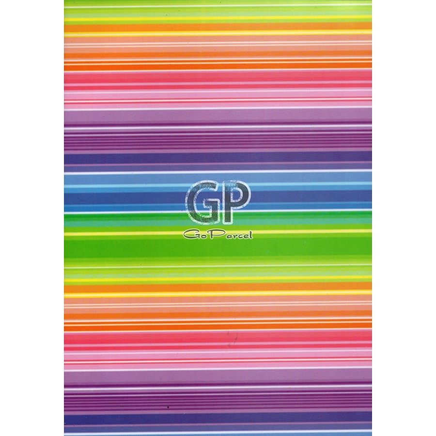 ( 5 Lembar ) KERTAS KADO SR GLOSY - GIFT WRAPPING PAPER RAINBOW COLORS FLOWER CHECKERED KOTAK KOTAK BUNGA SALUR