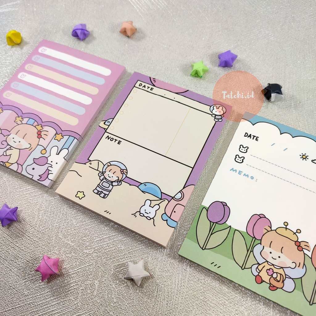 

Little Girl Colorful Memo Pad/ Kertas Memo Bergambar