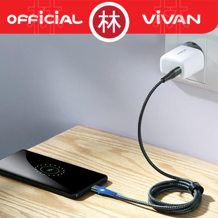 Vivan KPD100S Data Cable Type-C To Type-C PD 30W Quick Charge 3A