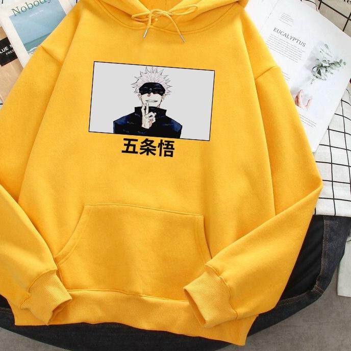 ✤ Sweater Hoodie Anime Gojo Sensei Jaket Pria/Wanita/Remaja/Dewasa Jujutsu Kaisen Sweater Hoodie Jak
