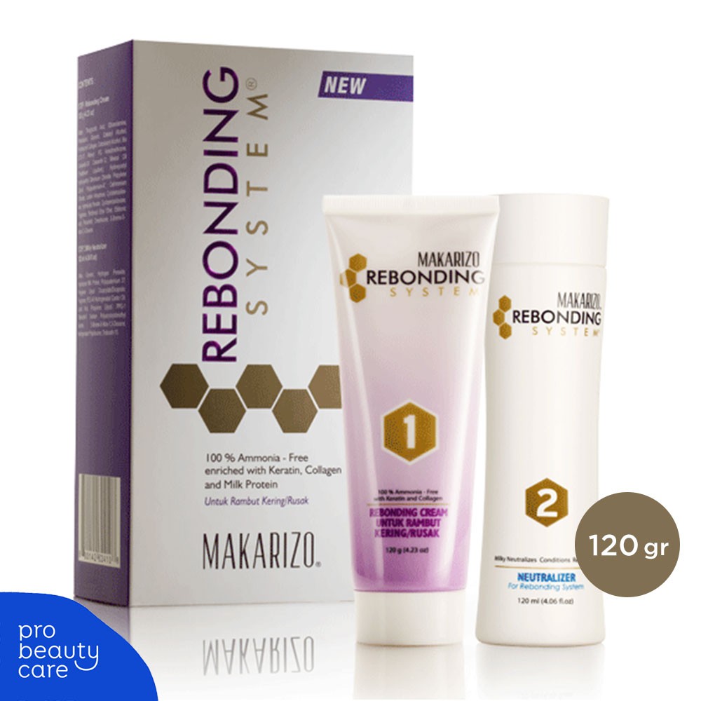 Makarizo - Rebonding tube set (120 ml) -  Extremely Damage (Rambut Kering)