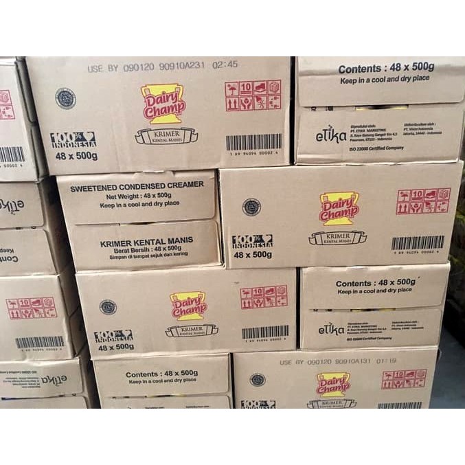 

Susu Krimer Kental Manis Dairy Champ 480gr (GROSIR DUS KHUSUS GOSEND)