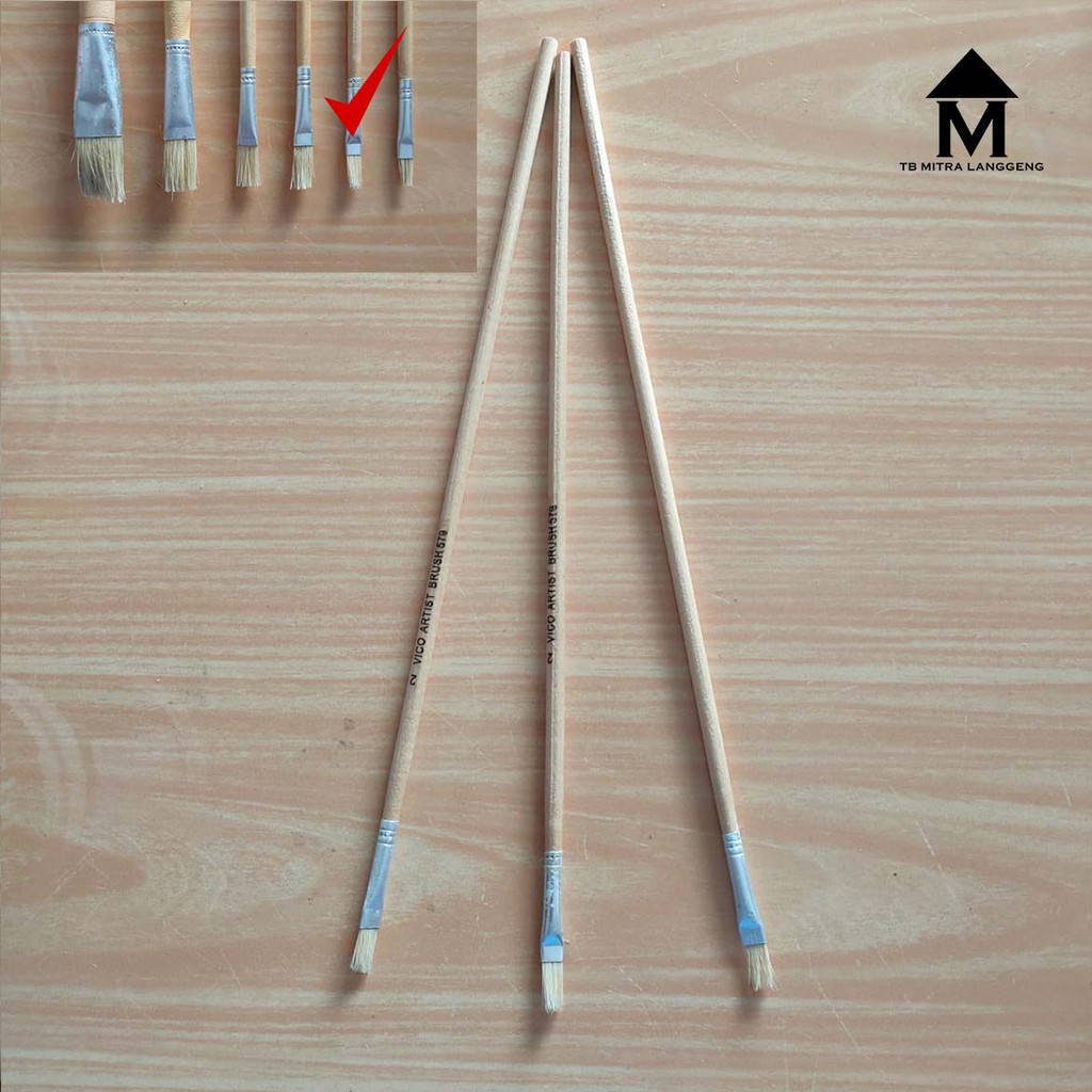 

Kuas Lukis Kayu No 2 (7 mm) Berkualitas