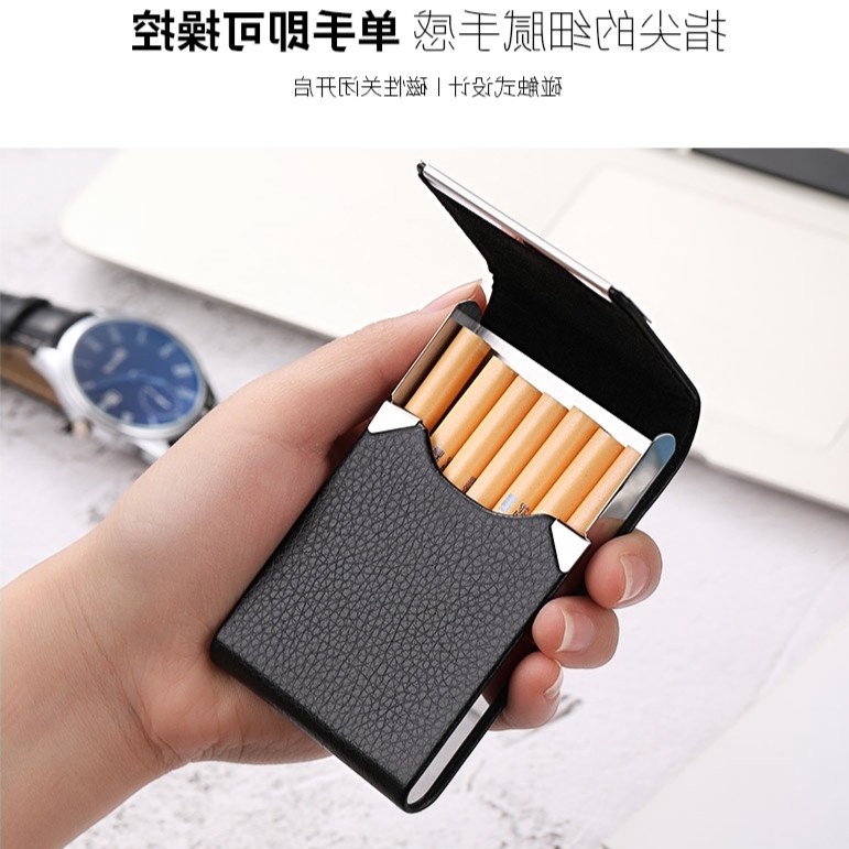 

BST - Tempat Rokok Kulit Magnet Multifungsi Credit Card Case Kotak Kartu Leather Cigarette